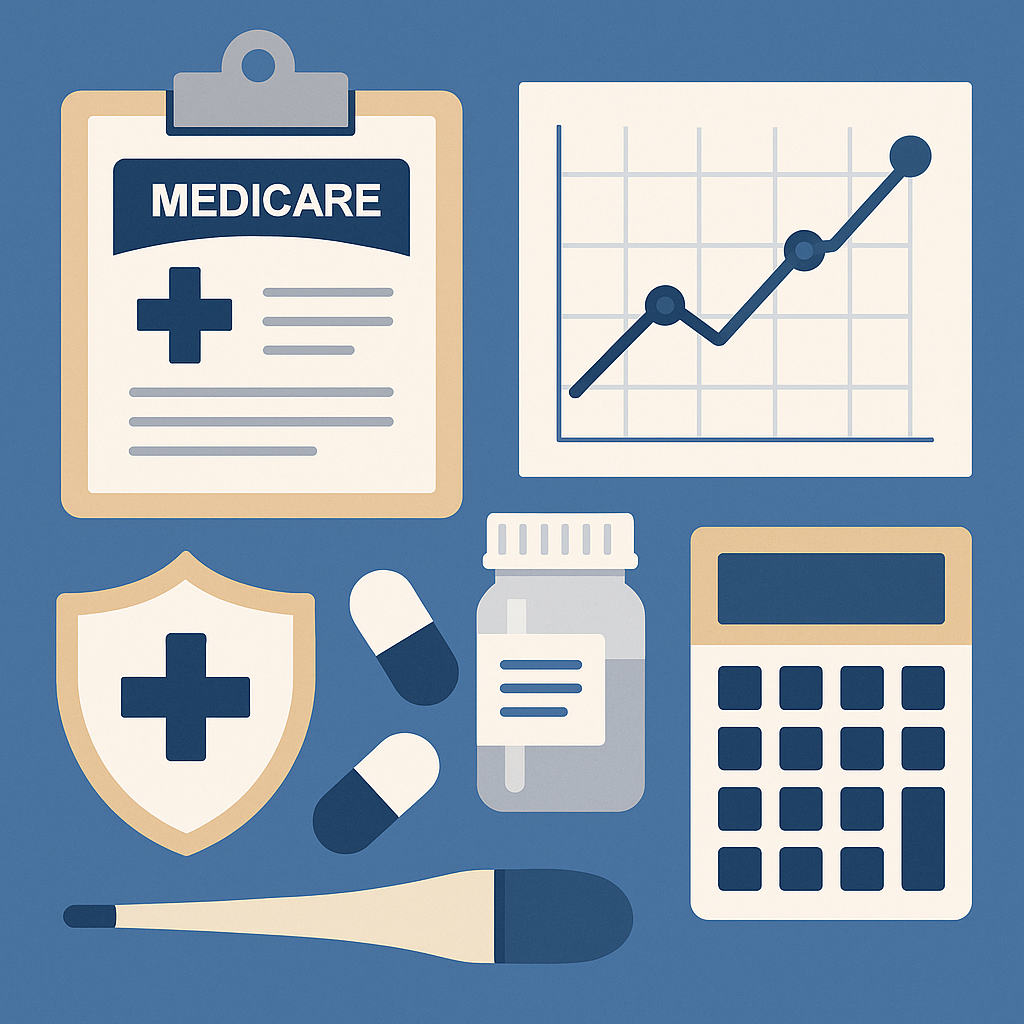 Senior couple reviewing Medicare Advantage plan documents