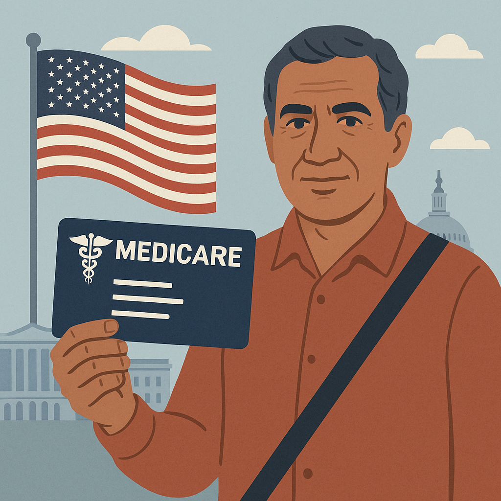 Older adult reviewing 2027 Medicare immigrant eligibility information