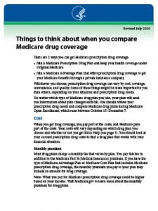 Download Guide: Things to Think About When You Compare Medicare Drug Coverage