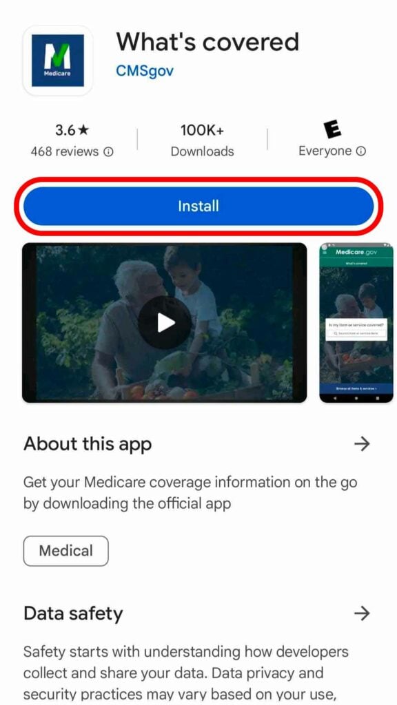 Google Play Store Android Medicare What's Covered App Download